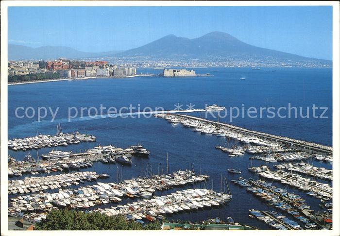 Napoli Neapel Il porto di Mergellina Fliegeraufnahme