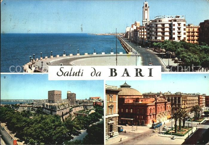 Bari Puglia Rotonda e lungomare Castello Svevo Teatro Petruzzelli
