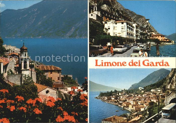 Limone sul Garda Kirche Gardasee Uferstrasse Teilansicht