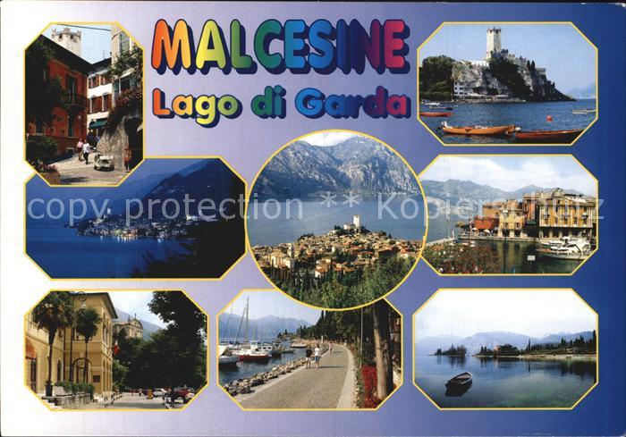 Malcesine Lago di Garda Lago di Garda Hafen Panorama Schloss