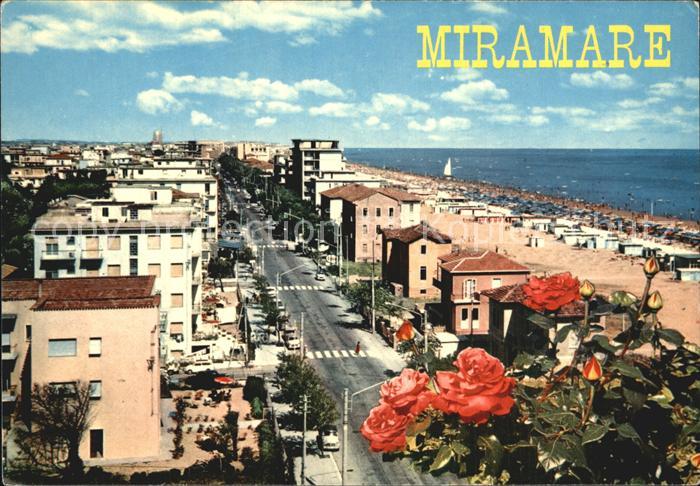 Miramare di Rimini  Viale Principe di Piemonte e spiaggia