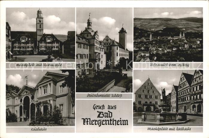 Bad Mergentheim Rathaus Marktplatz Kurhaus Kirche Schloss