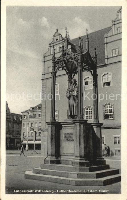 Wittenberg Lutherstadt Lutherdenkmal Markt