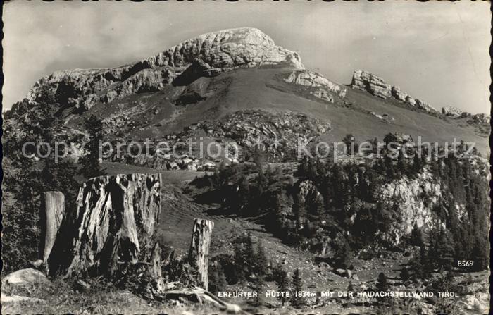 Achensee Erfurter Huette mit Haidbachstellwand