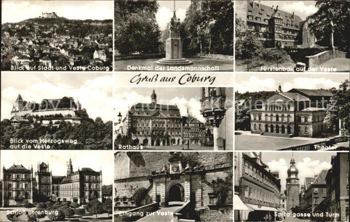 Coburg Bayern Fuerstenbau Veste Spitalgasse Turm Schloss-Ehrenburg
