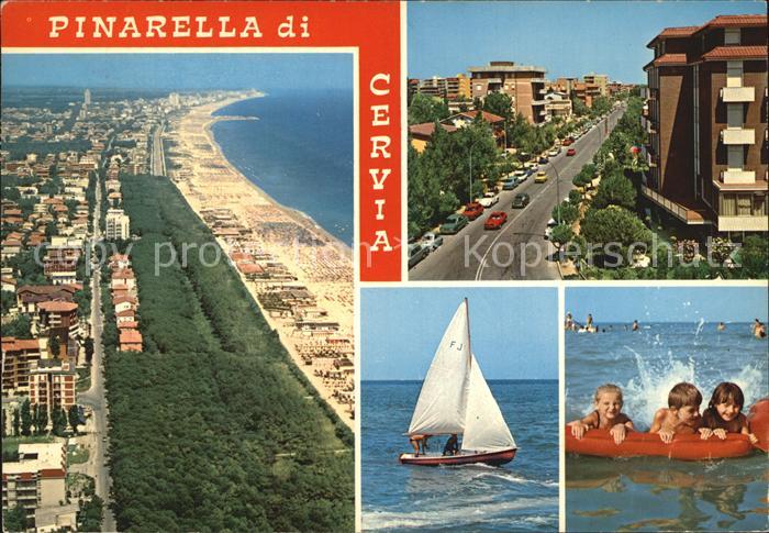 Cervia Fliegeraufnahme Strand Pinarella