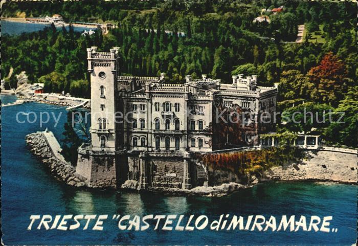 Trieste Castello di Miramare Fliegeraufnahme