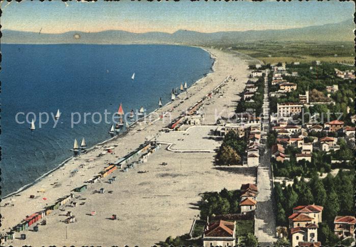 Riccione Fliegeraufnahme Strandpartie