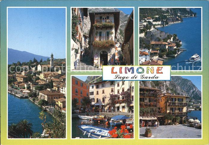 Limone sul Garda Fliegeraufnahme Hafen Ortspartie