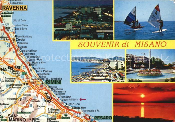 Misano Adriatico Strand Serven Landkarte