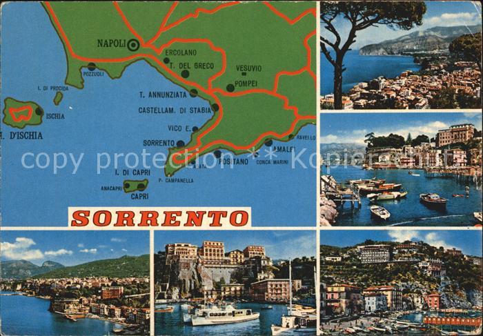 Sorrento Campania Hafen mit Lageplan