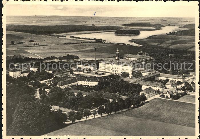 Wermsdorf Fliegeraufnahme Schloss Hubertusburg mit Horstsee