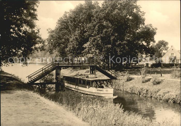 Zechlin  Rheinsberg Ostprignitz-Ruppin Brandenburg Bruecke Dampfer