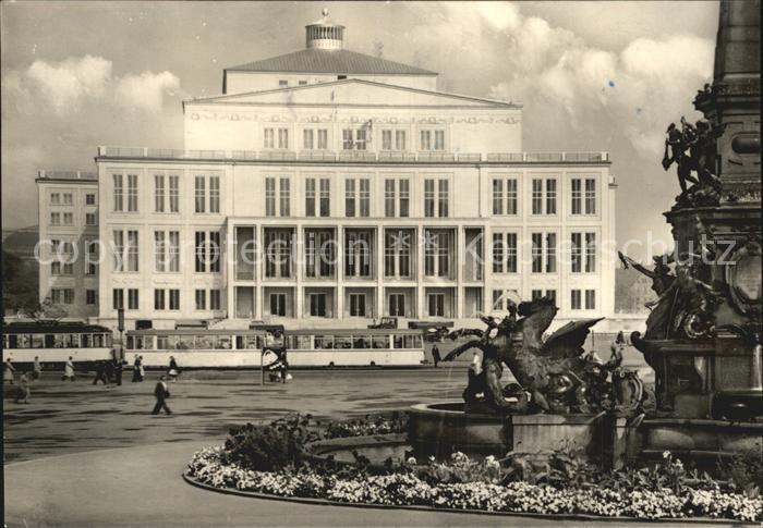 LEIPZIG Sachsen Opernhaus Karl Marx-Platz Strassenbahn