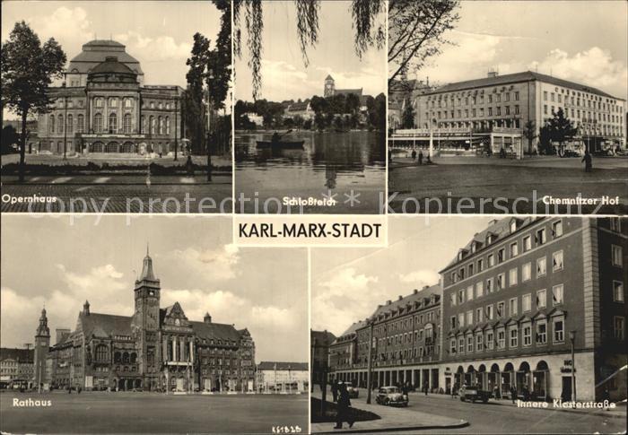 Karl-Marx-Stadt Opernhaus Chemnitzer Hof Schlossteiche Klosterstrasse