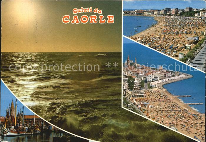 Caorle Venezia Fliegeraufnahme Strand Hafen