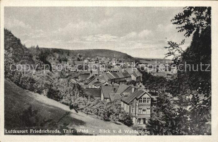 Friedrichroda Blick von der Waldstrasse