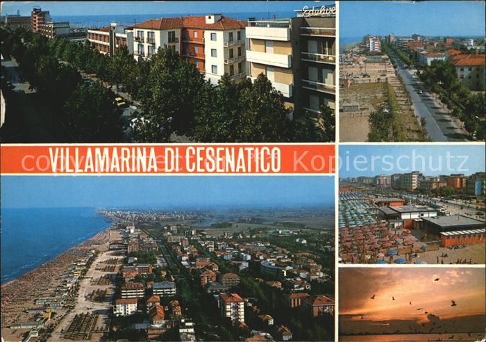 Cesenatico Villamarina Fliegeraufnahme Strand