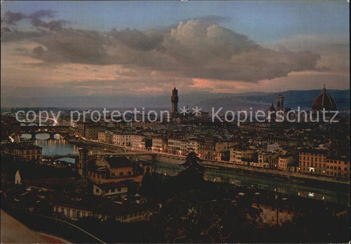 Firenze Florenz Fliegeraufnahme bei Sonnenuntergang
