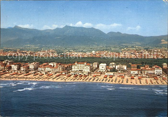 Viareggio Fliegeraufnahme mit Strand