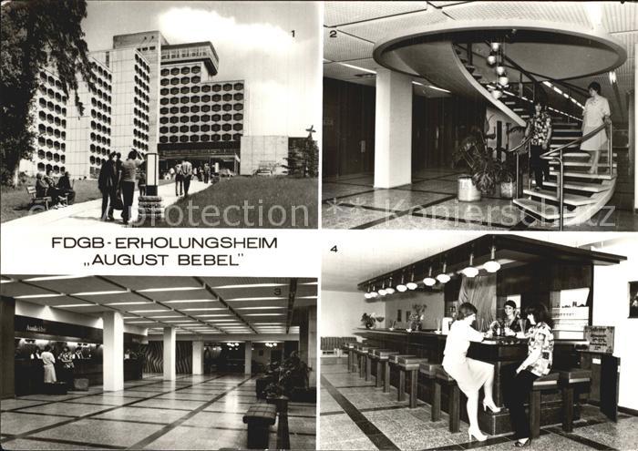 Friedrichsroda Erholungsheim August Bebel Wendeltreppe Empfangshalle