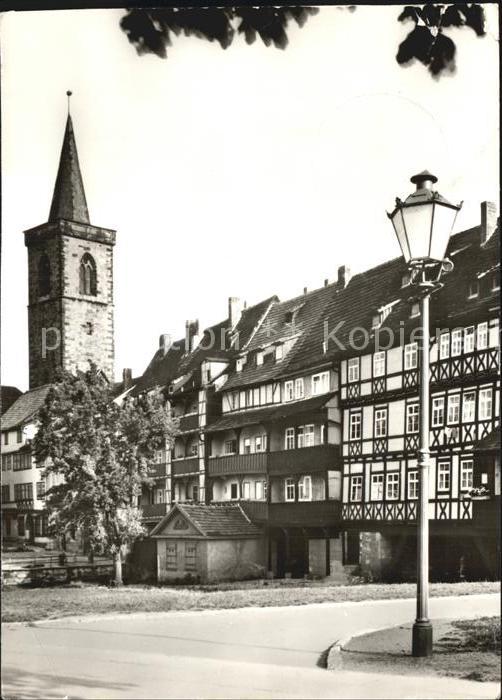 ERFURT  CITY Kraemerbruecke und Fachwerkhaeuser