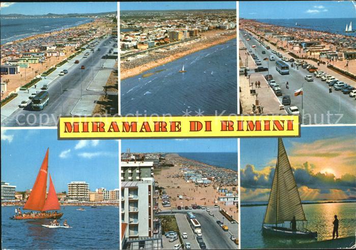 Miramare di Rimini  Fliegeraufnahme Strand Segelboote