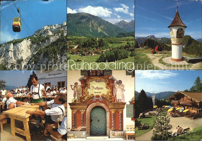 Ruhpolding Bayern Seilbahn Rathaus Tracht
