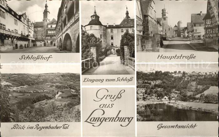 Langenburg Wuerttemberg Schlosshof Eingang zum Schloss Hauptstr Regenbacher Tal