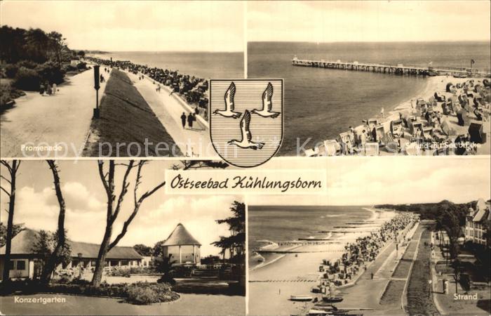 Kuehlungsborn Ostseebad Promenade Strand Seebruecke Konzertgarten Promenade