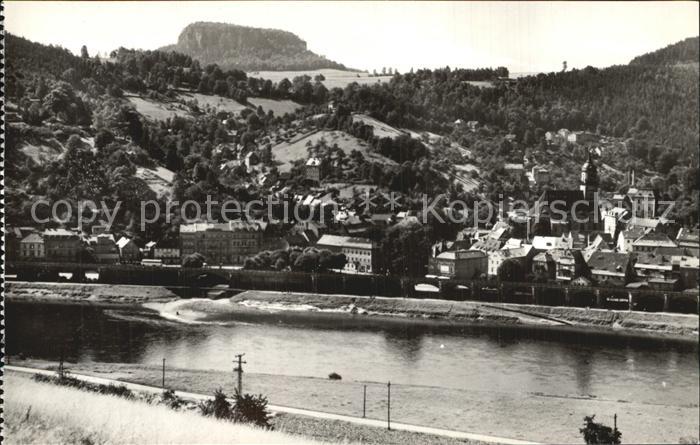 Koenigstein Saechsische Schweiz mit Pfaffenstein