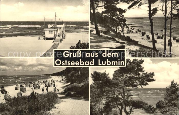 Lubmin Ostseebad Strandpartien Strandhaeuschen Meerblick