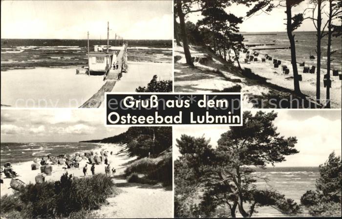 Lubmin Ostseebad Strandpartien Strandhaeuschen Meerblick