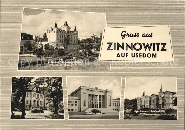 Zinnowitz Ostseebad IG Wismut Erholungsheime Klement Gottwald und Fortschritt Ba