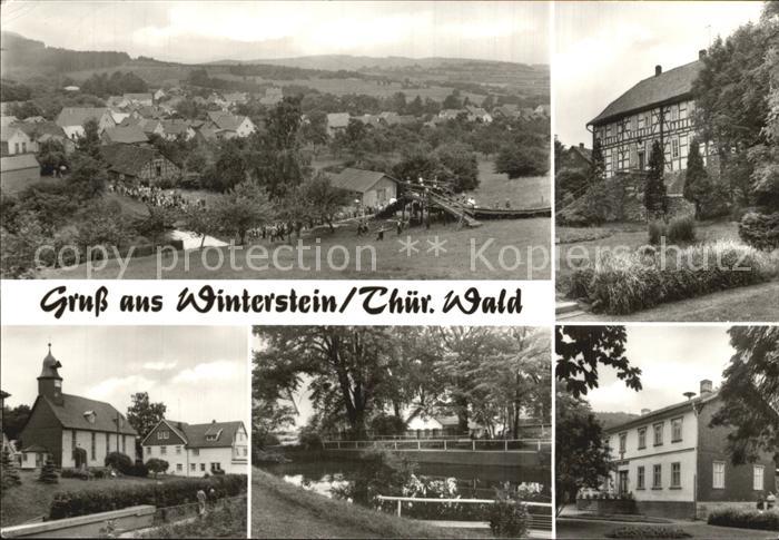 Winterstein Emsetal Panorama Kirche Fluss Fachwerkhaus