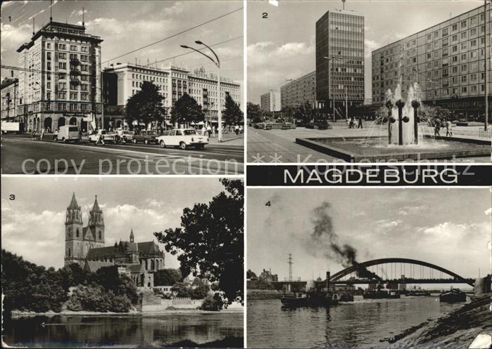 MAGDEBURG  CITY Guerickestr Karl Marx Str Dom Wilh Pieck Bruecke