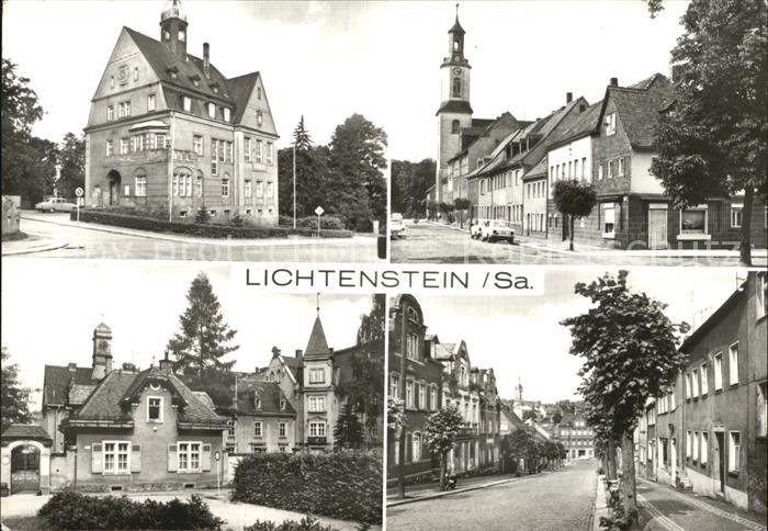 Lichtenstein Hohenstein-Ernstthal Rathaus Poststr Seminargaesschen Aug Bebel Str