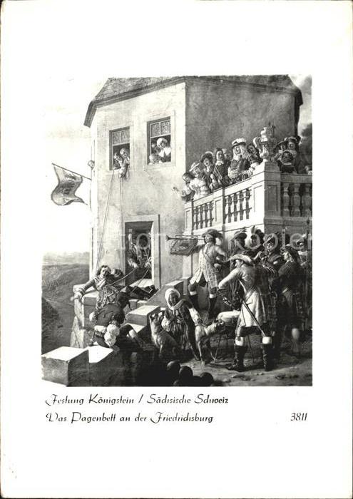 Koenigstein Saechsische Schweiz Festung Pagenbett an der Friedrichsburg
