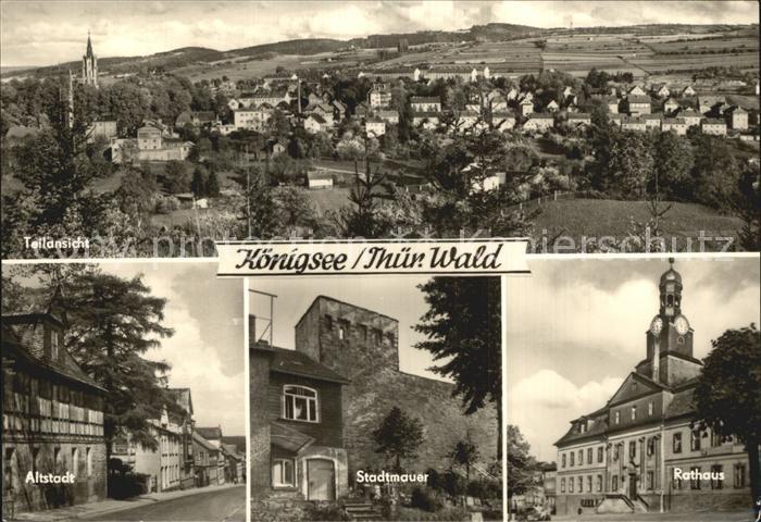 Koenigsee Thueringen Panorama Altstadt Stadtmauer Rathaus