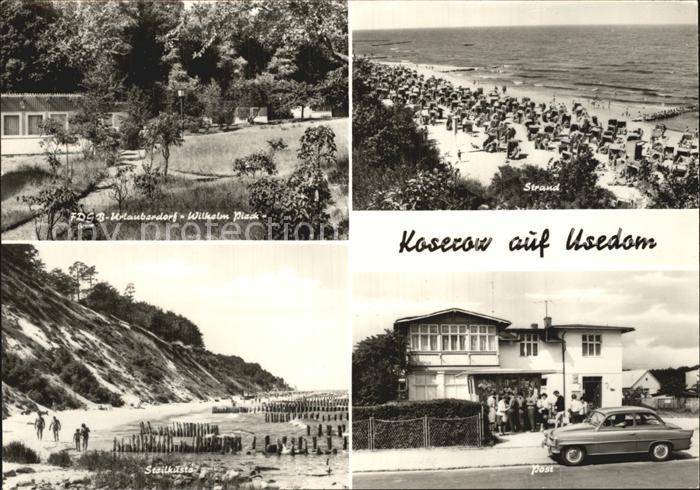 Koserow Ostseebad Usedom FDGB Urlauberdorf Wilhelm Pieck Strand Steilkueste Post