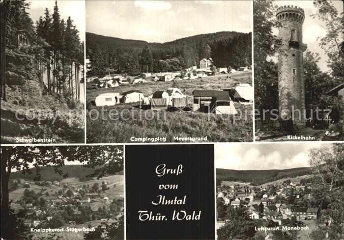 Ilmenau Thueringen Schwalbenstein Campingplatz Meyersgrund Kickelhahnturm Stuetz