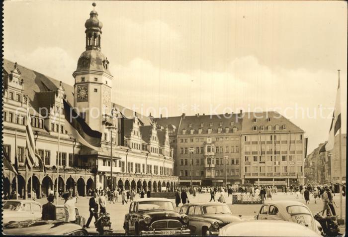 LEIPZIG Sachsen Altes Rathaus und Messehaus am Markt