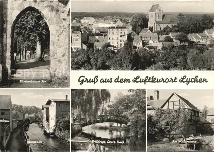 Lychen Fuerstenberger Tor Stadtblick Muehlbach Fried Ebert Park Malerwinkel