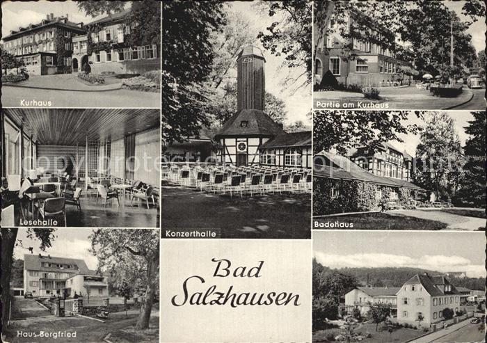 Bad Salzhausen Kurhaus Konzerthalle Badehaus Lesehalle Haus Bergfried