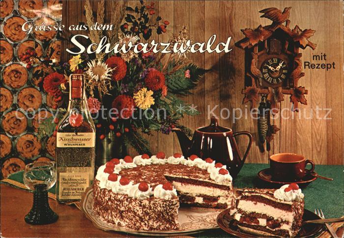 Lebensmittel Rezept Schwarzwaelder Kirschtorte Kuckucksuhr Kirschwasser