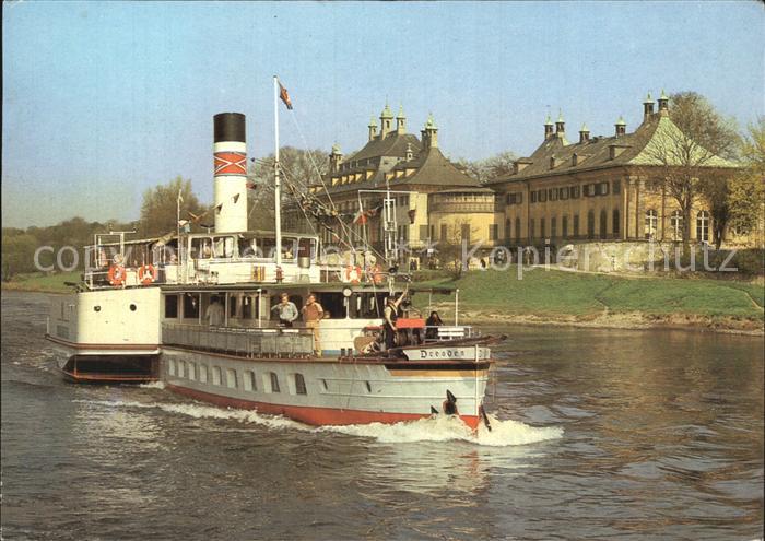 Dampfer Seitenrad Dresden Weisse Flotte Dresden Schloss P