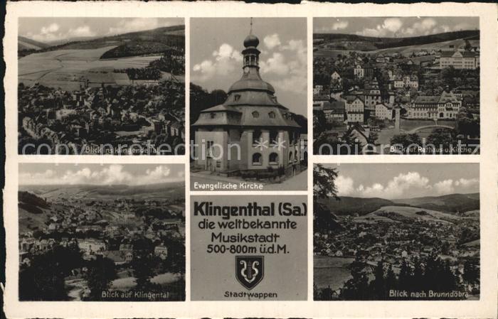 Klingenthal Vogtland Evangelische Kirche Rathaus Brunndoebra