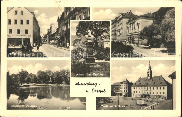 Annaberg-Buchholz Erzgebirge Kreistheater Markt Rathaus Ernst-Thaelmann-Strasse