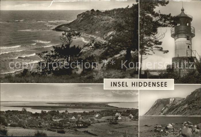 Insel Hiddensee Hucke bei Kloster Leuchtturm Nordufer