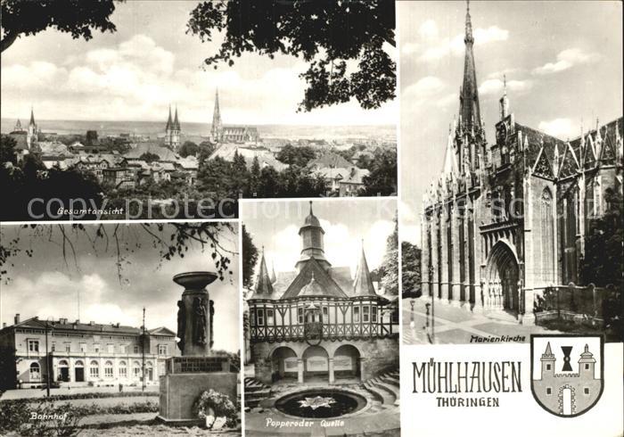 Muehlhausen Thueringen Bahnhof Marienkirche Popperode Quelle